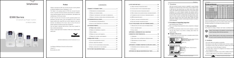 Simphoenix E500 Series Universal Low-Power Inverter User Manual.pdf